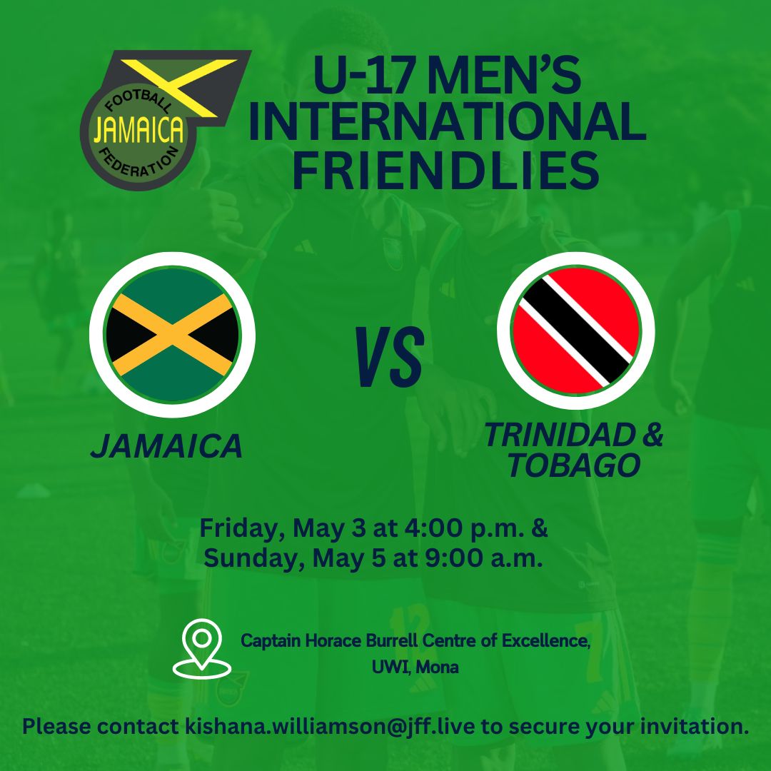 Jamaica’s Under 17 Team Will Engage Trinidad and Tobago